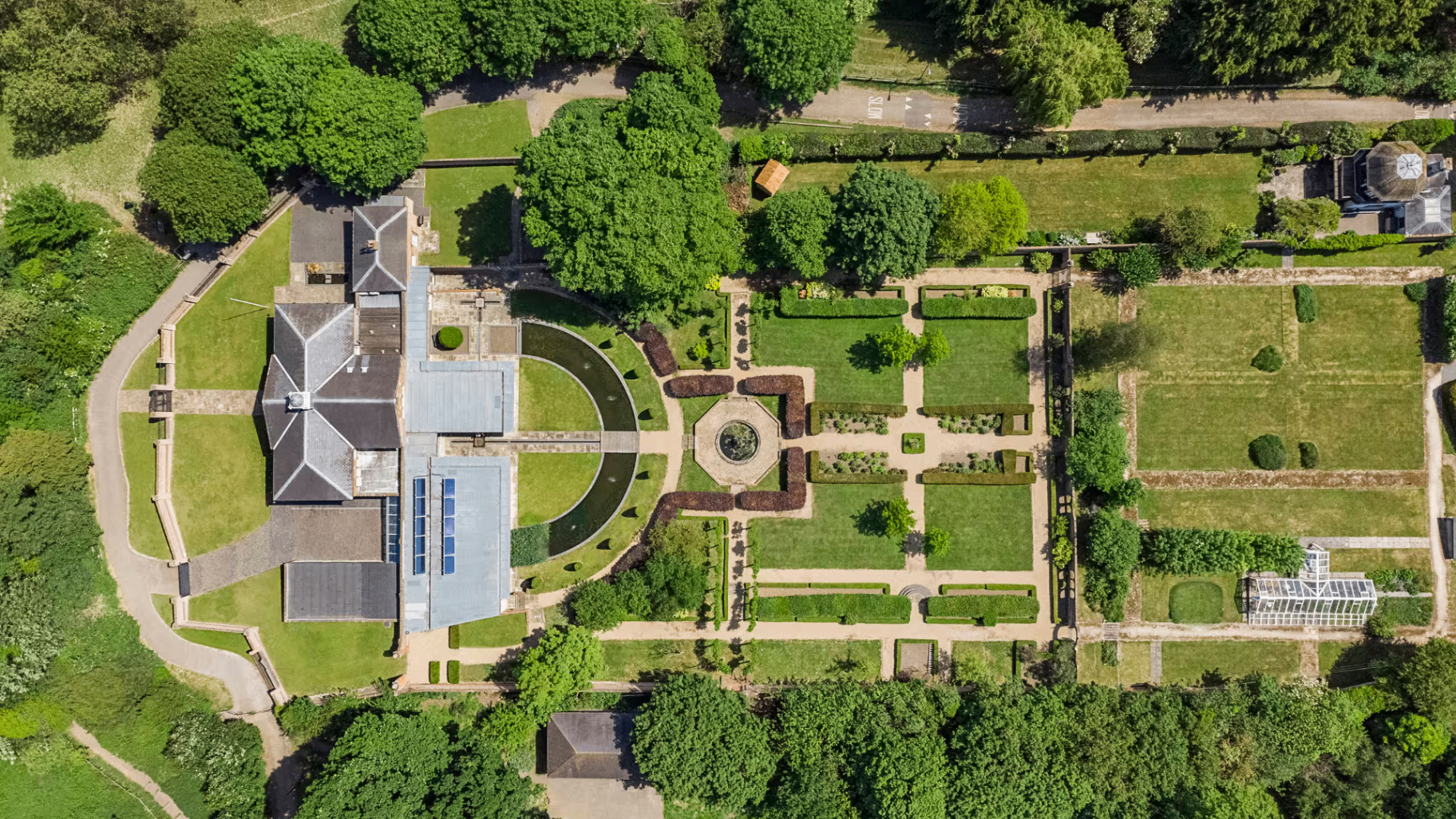 Villa aerial view